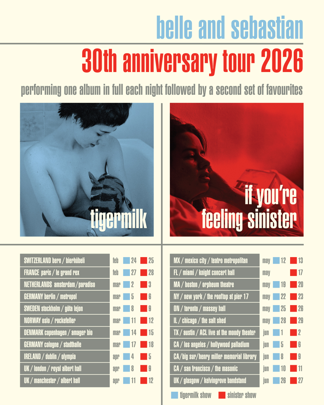 Belle and sebastian Tour Poster