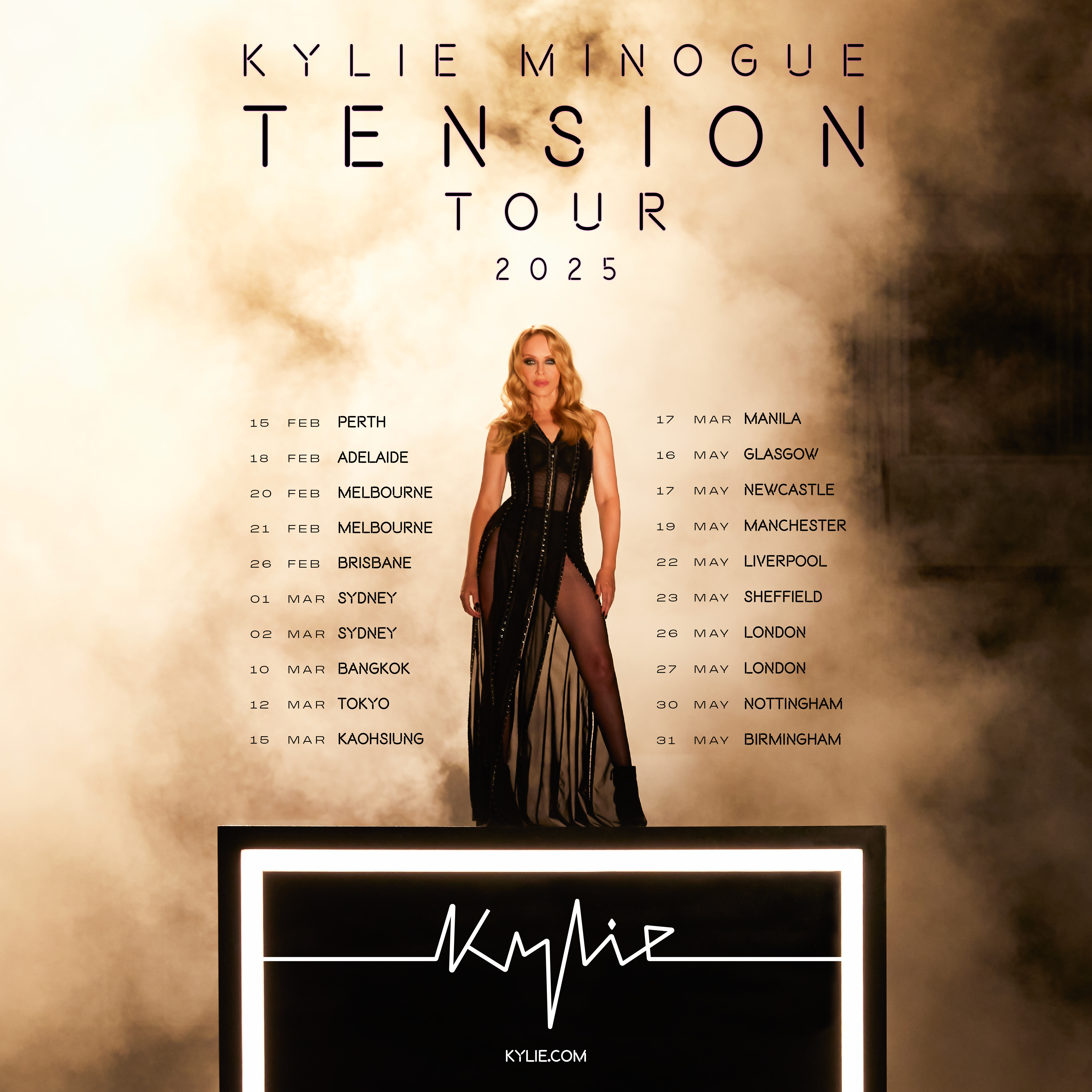 Kylie Tour Poster, partners with Twickets