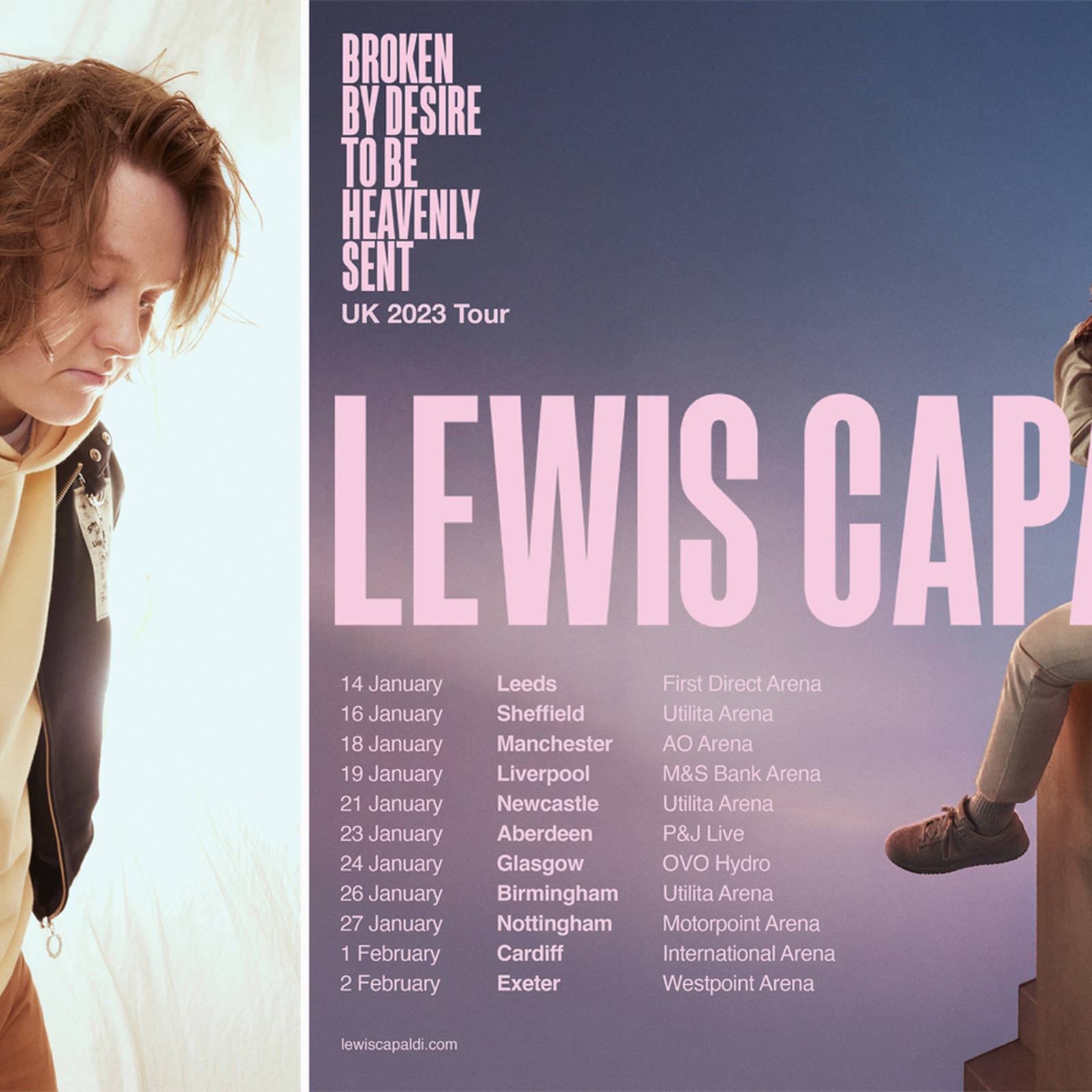 Lewis Capaldi Tour Poster, partners with Twickets