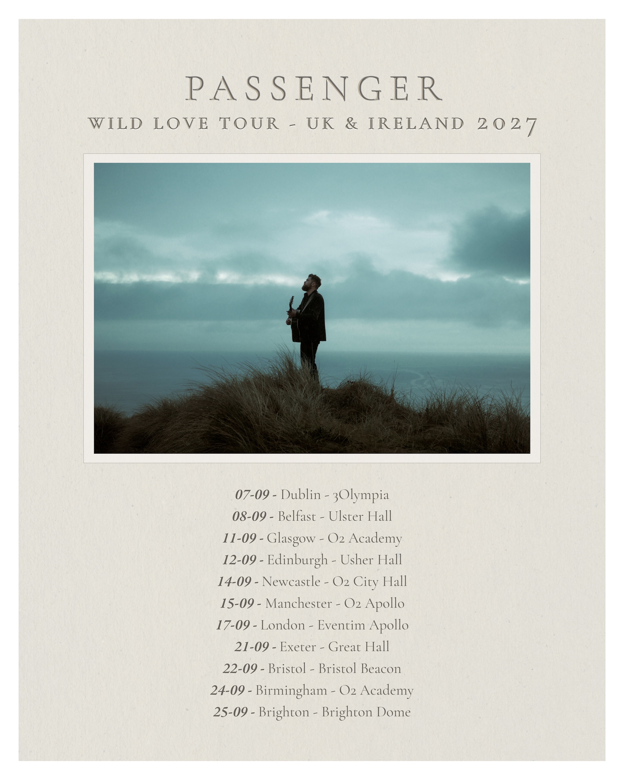 passenger Tour Poster, partners with Twickets